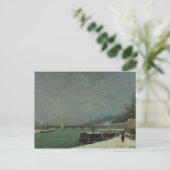Paul Gauguin | De Seine in de Pont d'Iena, Winte Briefkaart (Staand voorkant)