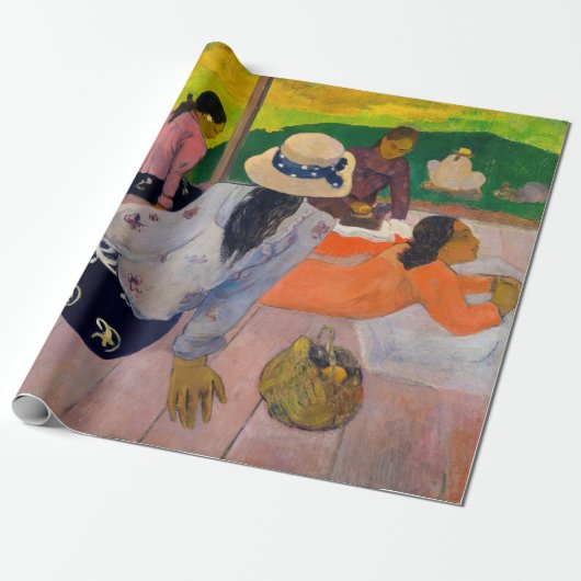 Paul Gauguin - De Siesta Cadeaupapier (Uitgerold)