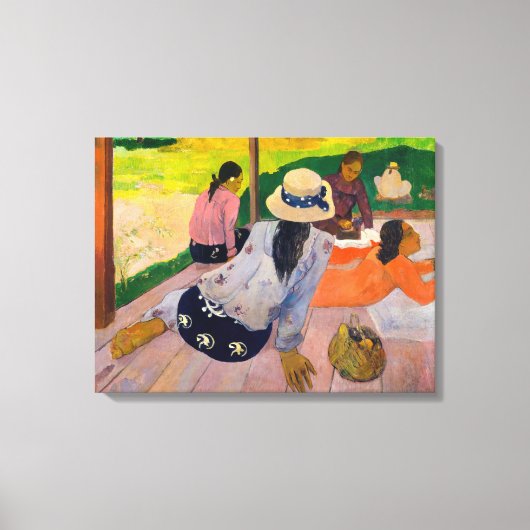 Paul Gauguin - De Siësta Canvas Afdruk (Voorkant)