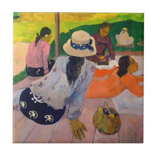 Paul Gauguin - De Siësta Tegeltje (Voorkant)