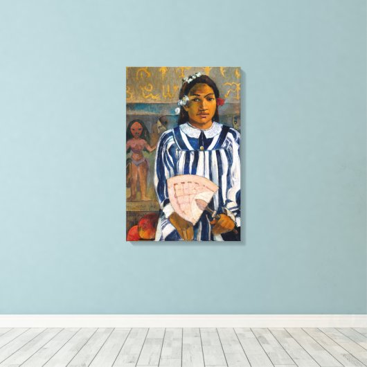 Paul Gauguin - De voorouders van Tehamana Canvas Afdruk (Insitu (Houten vloer))