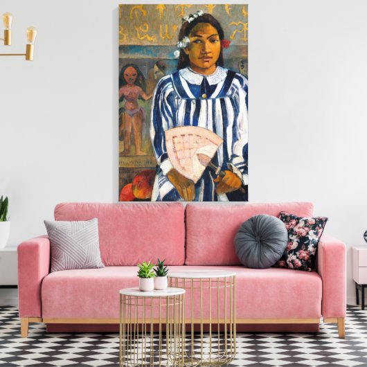 Paul Gauguin - De voorouders van Tehamana Canvas Afdruk (Insitu (Woonkamer))