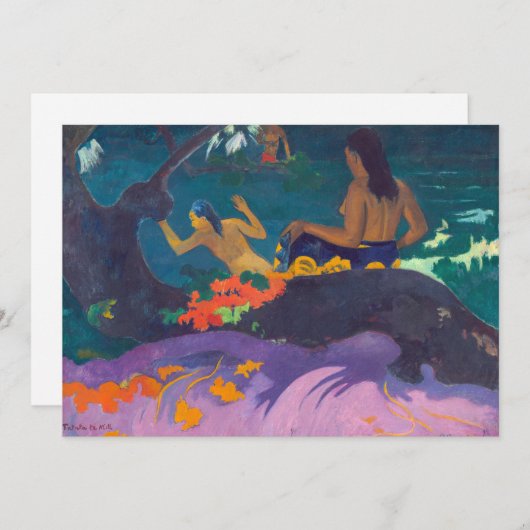 Paul Gauguin - Door het Zee / Fatata te Miti Bedankkaart (Voorkant / Achterkant)