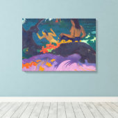 Paul Gauguin - Door het Zee / Fatata te Miti Canvas Afdruk (Insitu (Houten vloer))