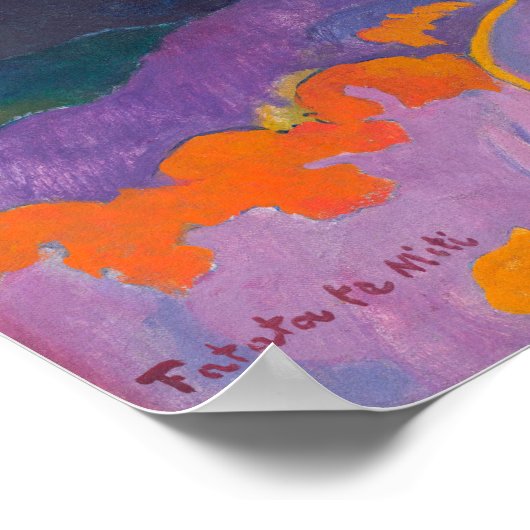 Paul Gauguin - Door het Zee / Fatata te Miti Poster (Hoek)