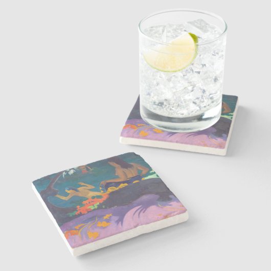 Paul Gauguin - Door het Zee / Fatata te Miti Stenen Onderzetter (Zijkant)