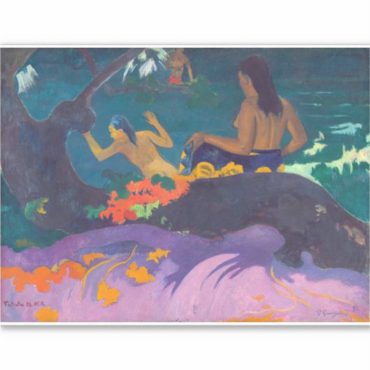 Paul Gauguin - Door het Zee / Fatata te Miti Sticker (Voorkant)