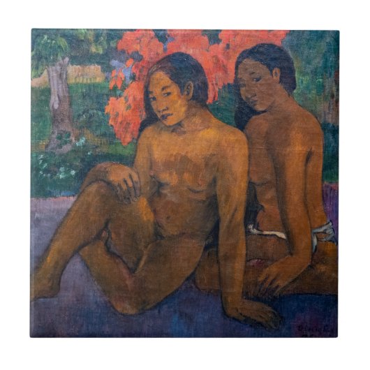 Paul Gauguin en het goud van hun lichamen Tegeltje (Voorkant)