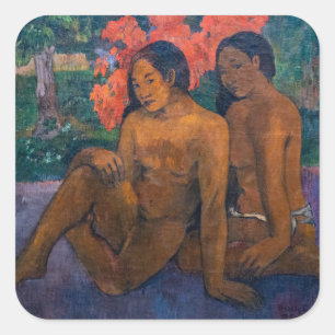 Paul Gauguin en het goud van hun lichamen Vierkante Sticker