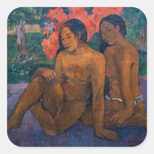 Paul Gauguin en het goud van hun lichamen Vierkante Sticker (Voorkant)