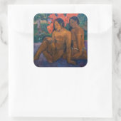 Paul Gauguin en het goud van hun lichamen Vierkante Sticker (Tas)