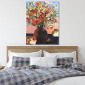 Paul Gauguin Flowers en Cats Canvas Afdruk (Insitu (Slaapkamer))