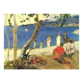 Paul Gauguin Fruitdragers bij Turin Cove, of Zeeka Foto Afdruk