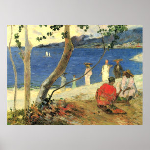 Paul Gauguin Fruitdragers bij Turin Cove, of Zeeka Poster
