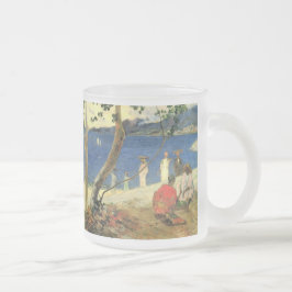 Paul Gauguin Fruitdragers op Turin Cove, of Zeeen Matglas Koffiemok