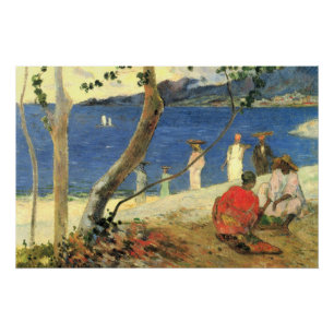 Paul Gauguin Fruitdragers op Turin Cove, of Zeeen Perfect Poster