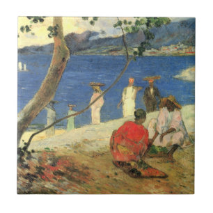 Paul Gauguin Fruitdragers op Turin Cove, of Zeeen Tegeltje