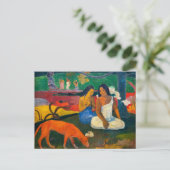 Paul Gauguin - Gebied / Rode hond Briefkaart (Staand voorkant)