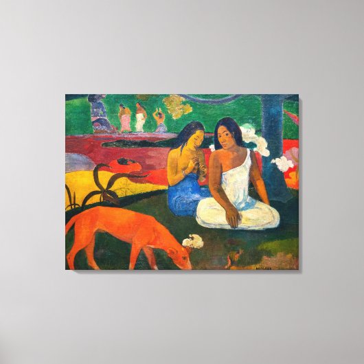 Paul Gauguin - Gebied / Rode hond Canvas Afdruk (Voorkant)