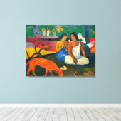 Paul Gauguin - Gebied / Rode hond Canvas Afdruk (Insitu (Houten vloer))