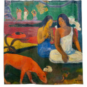 Paul Gauguin - Gebied / Rode hond Douchegordijn (Voorkant)