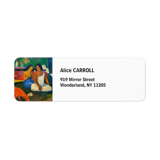 Paul Gauguin - Gebied / Rode hond Etiket (Voorkant)