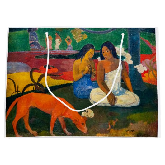 Paul Gauguin - Gebied / Rode hond Groot Cadeauzakje (Voorkant)
