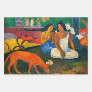 Paul Gauguin - Gebied / Rode hond Inpakpapier Vel