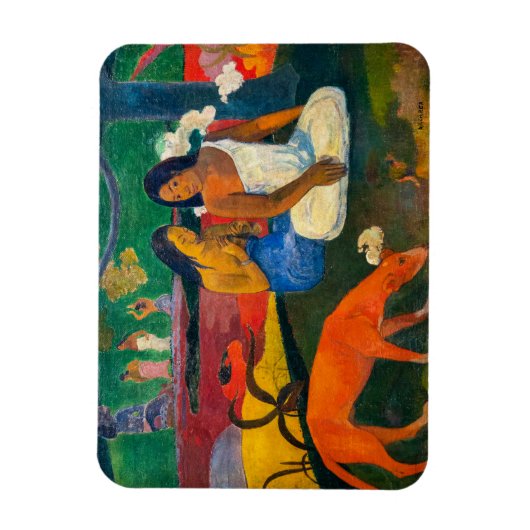 Paul Gauguin - Gebied / Rode hond Magneet (Verticaal)