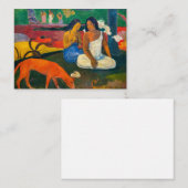 Paul Gauguin - Gebied / Rode hond Notitiekaartje (Voorkant / Achterkant)