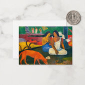 Paul Gauguin - Gebied / Rode hond Notitiekaartje (Voorkant / Achterkant in situ)