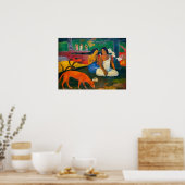Paul Gauguin - Gebied / Rode hond Poster (Keuken)