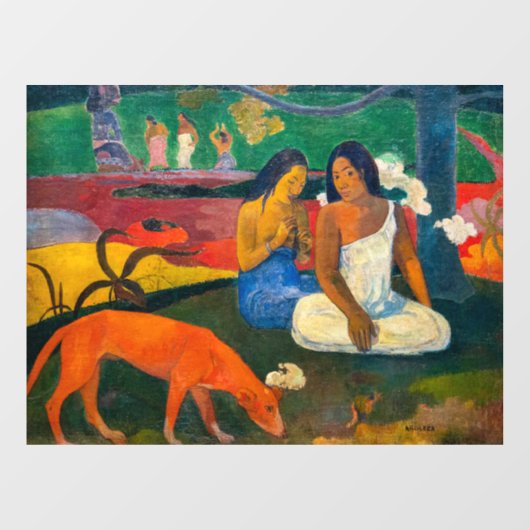 Paul Gauguin - Gebied / Rode hond Raamsticker (Vel)