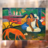 Paul Gauguin - Gebied / Rode hond Raamsticker (Vel 2)