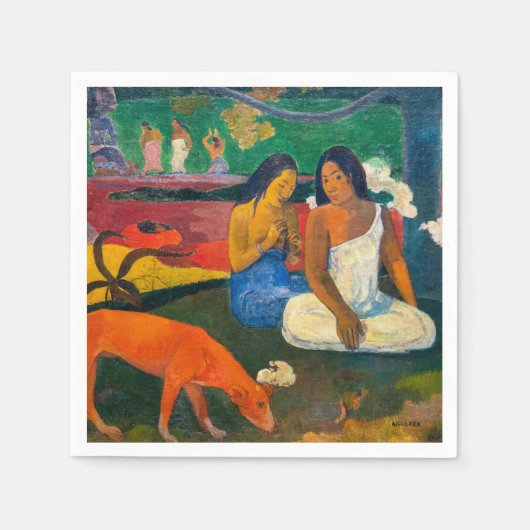 Paul Gauguin - Gebied / Rode hond Servet (Voorkant)