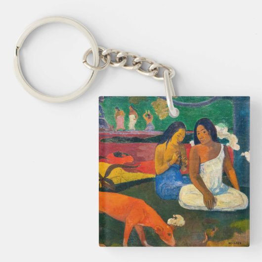 Paul Gauguin - Gebied / Rode hond Sleutelhanger (Voorkant)
