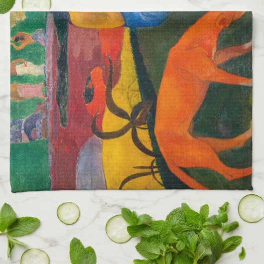 Paul Gauguin - Gebied / Rode hond Theedoek (Gevouwen)