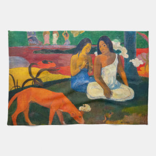 Paul Gauguin - Gebied / Rode hond Theedoek