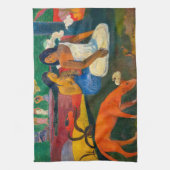 Paul Gauguin - Gebied / Rode hond Theedoek (Verticaal)