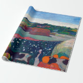 Paul Gauguin Haystacks in Bretagne Cadeaupapier (Uitgerold)