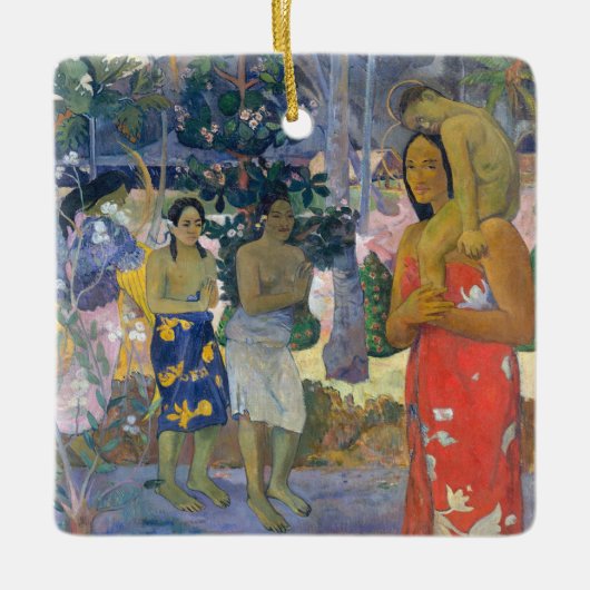 Paul Gauguin - Heil Maria / Ia Orana Maria Keramisch Ornament (Voorkant)