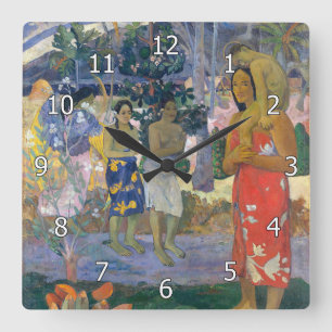 Paul Gauguin - Heil Maria / Ia Orana Maria Vierkante Klok