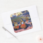 Paul Gauguin - Heilige Lente, zoete dromen Vierkante Sticker (Envelop)