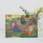 Paul Gauguin - Het gesprek / Les Parau Parau Bedankkaart (Staand voorkant)