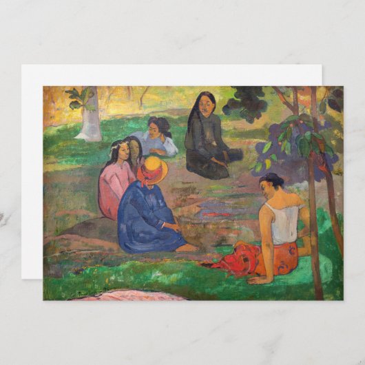 Paul Gauguin - Het gesprek / Les Parau Parau Bedankkaart (Voorkant / Achterkant)