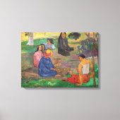 Paul Gauguin - Het gesprek / Les Parau Parau Canvas Afdruk (Voorkant)