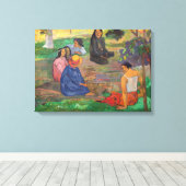 Paul Gauguin - Het gesprek / Les Parau Parau Canvas Afdruk (Insitu (Houten vloer))