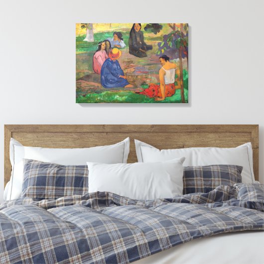 Paul Gauguin - Het gesprek / Les Parau Parau Canvas Afdruk (Insitu (Slaapkamer))