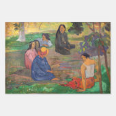 Paul Gauguin - Het gesprek / Les Parau Parau Inpakpapier Vel (Voorkant)