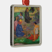 Paul Gauguin - Het gesprek / Les Parau Parau Metalen Ornament (Rechts)